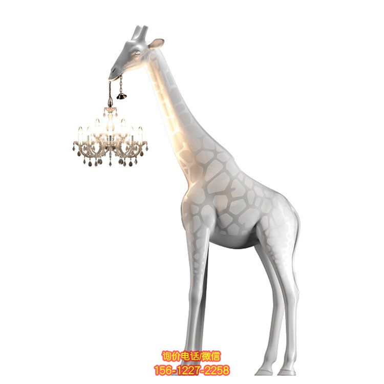 室內園林長頸鹿雕塑，裝點空間高雅溫馨