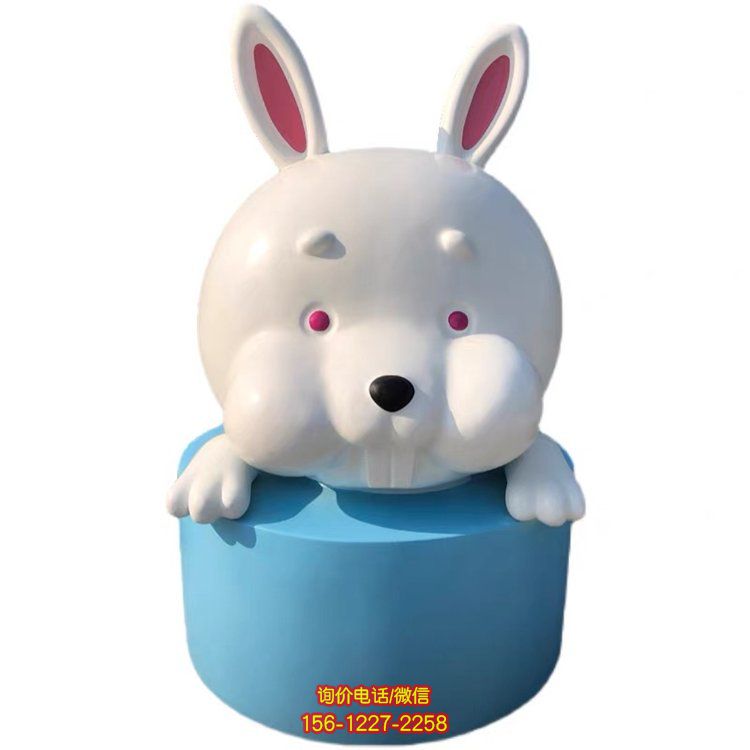 充滿(mǎn)童趣的動(dòng)物生肖玻璃鋼公仔雕塑