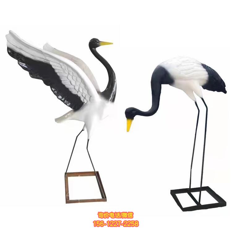 仿真動物仙鶴雕塑，為園林增添靈動之美