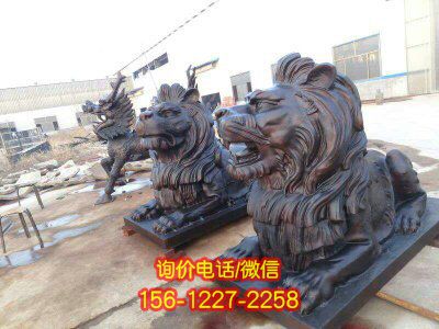 獅子雕塑-酒店門口大型仿真動(dòng)物景觀不銹鋼仿銅獅子雕塑 獅子雕塑-酒店門口大型仿真動(dòng)物景觀不銹鋼仿銅獅子雕塑