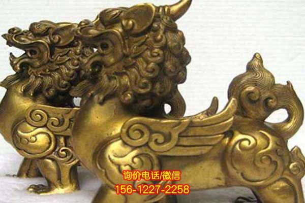 精美貔貅雕塑，不銹鋼烤漆，高雅裝飾庭院寺廟