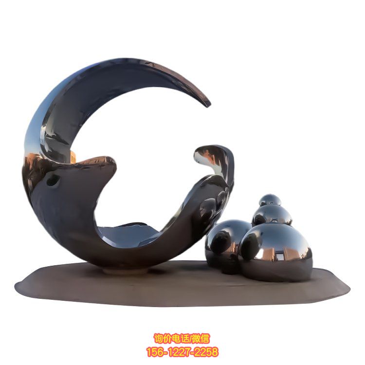 抽象雕塑，點(diǎn)亮園林廣場景觀