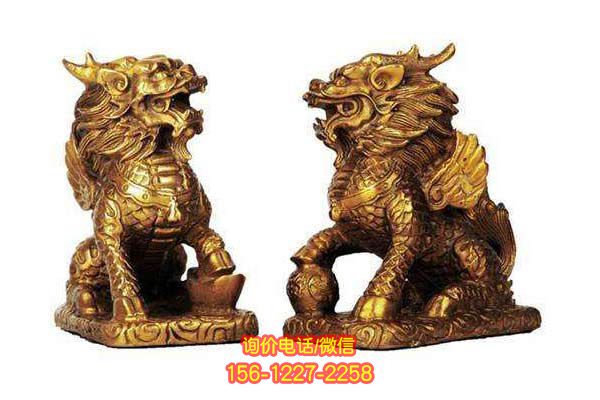 麒麟雕塑-商廈室內(nèi)創(chuàng)意不銹鋼鎏金麒麟雕塑 麒麟雕塑-商廈室內(nèi)創(chuàng)意不銹鋼鎏金麒麟雕塑