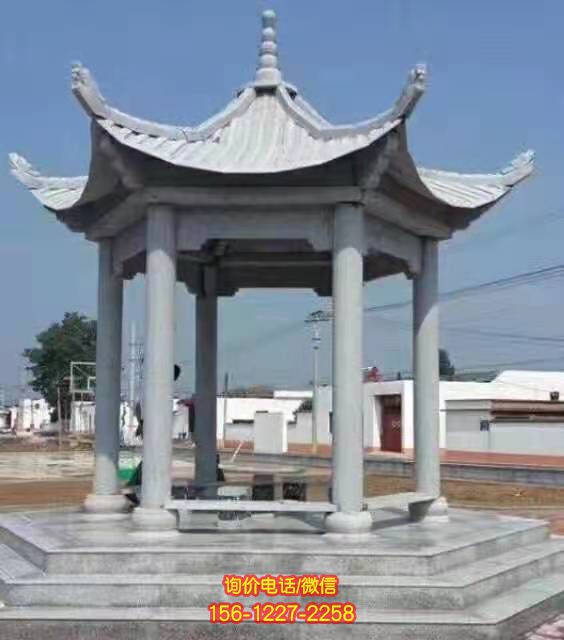 仿古青石雕塑，傳承農(nóng)村文化，為廣場(chǎng)涼亭增添獨(dú)特魅力