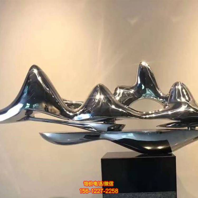 鏡面不銹鋼雕塑 優雅裝點園林假山