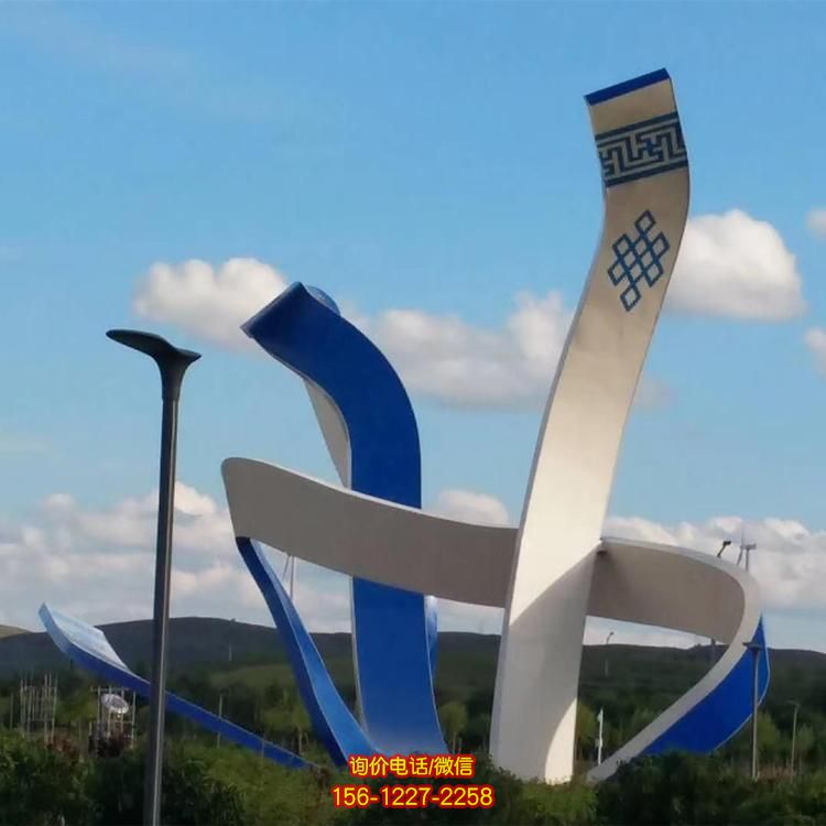 不銹鋼抽象雕塑，點綴廣場景觀