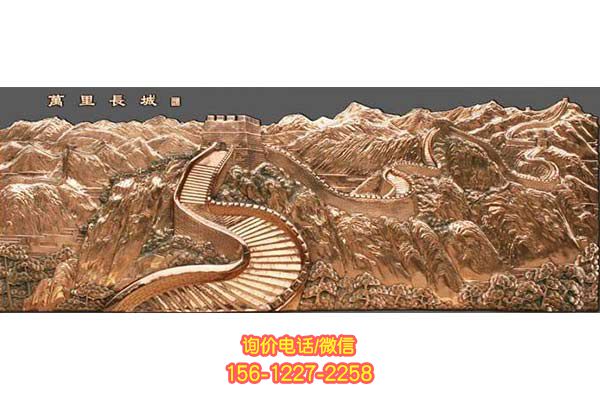 公園景區的黃銅雕塑  