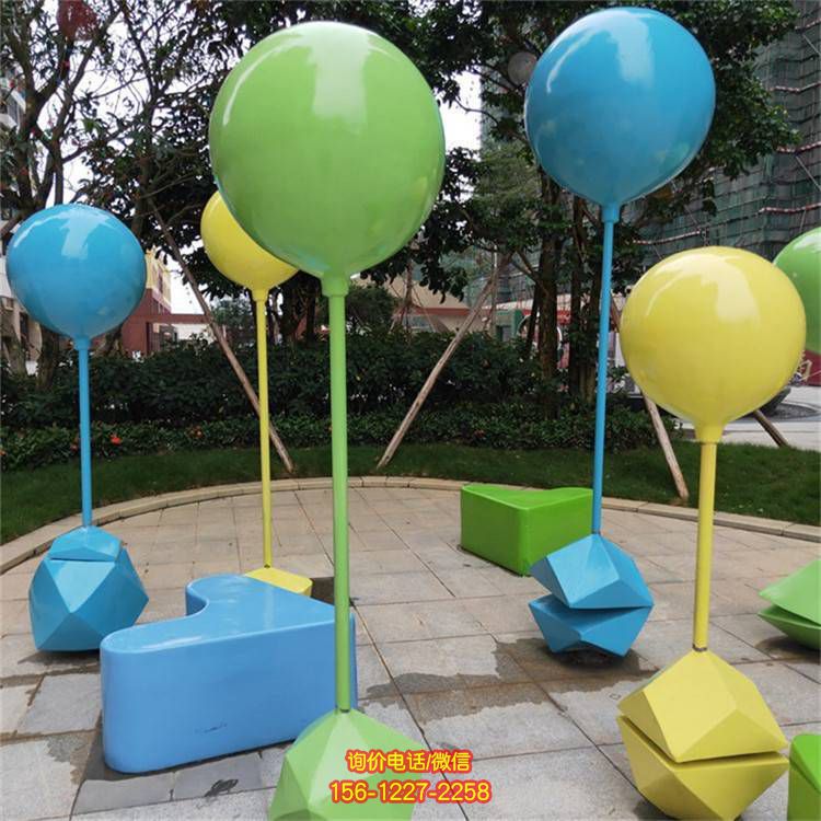 廣場(chǎng)彩色氣球開(kāi)業(yè)道具大型廣場(chǎng)玻璃鋼氣球裝飾品擺件