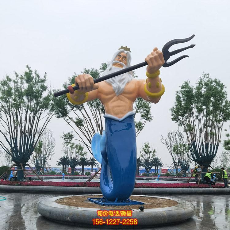 玻璃鋼雕塑定制商場美陳網紅公仔 卡通戶外園林人物動物公仔擺件