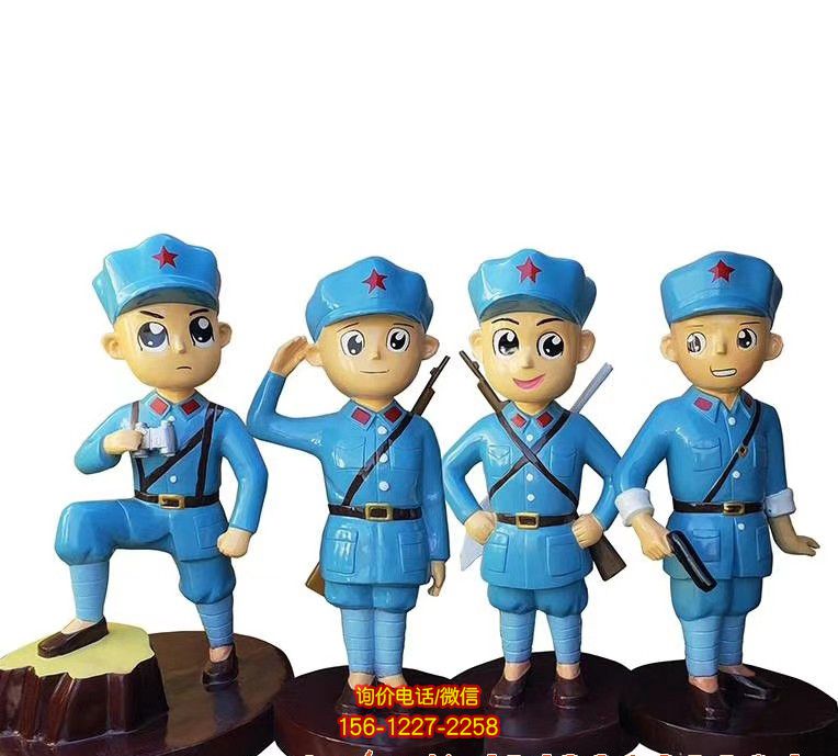 玻璃鋼卡通仿真人物玩偶室內裝飾品美陳擺件解放軍雕塑 玻璃鋼卡通仿真人物玩偶室內裝飾品美陳擺件解放軍雕塑