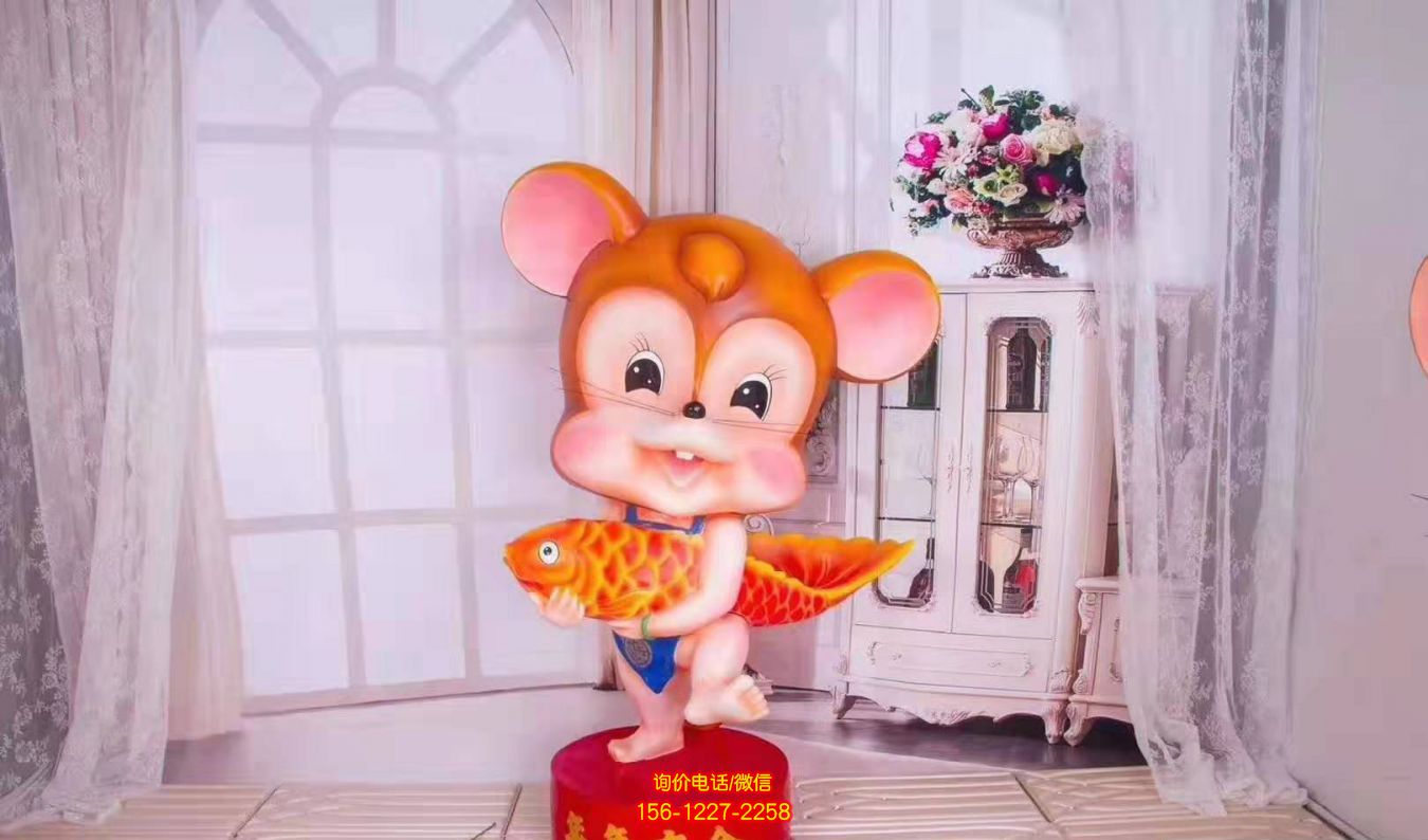 玻璃鋼彩繪室內裝飾園林景觀老鼠雕塑 玻璃鋼彩繪室內裝飾園林景觀老鼠雕塑