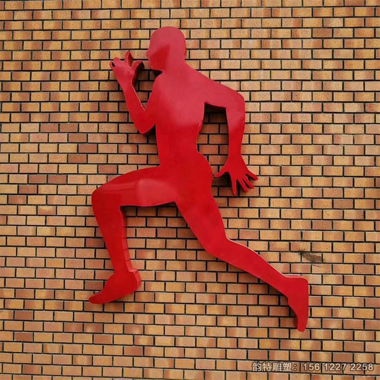 跑步剪影人物雕塑制作廠家，不銹鋼跑步運動雕塑大全