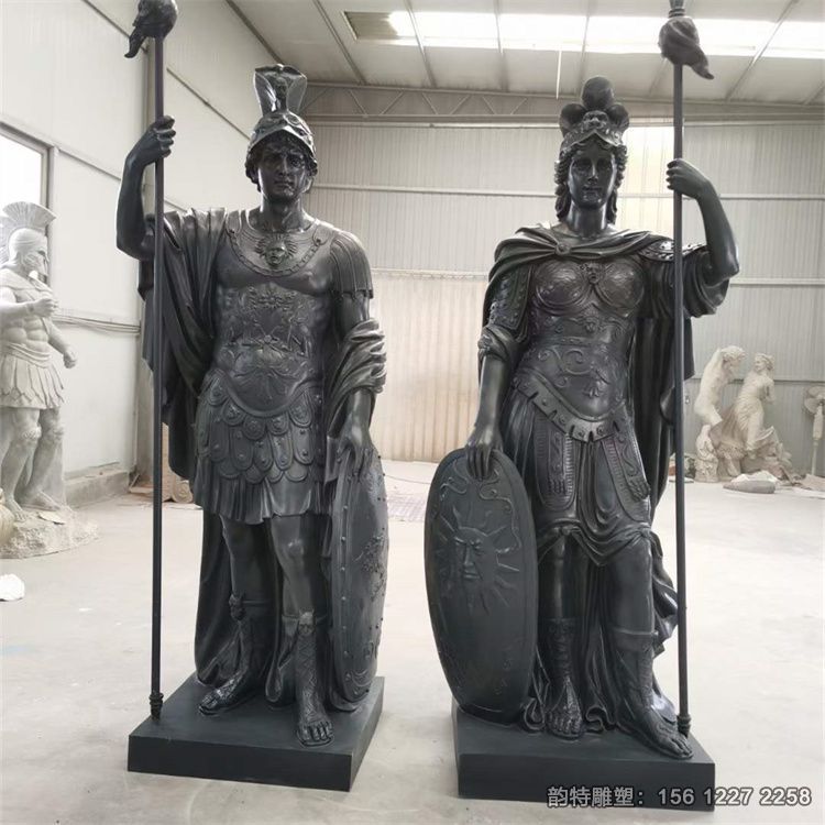 西方羅馬士兵雕塑，歐式站崗士兵雕塑大全