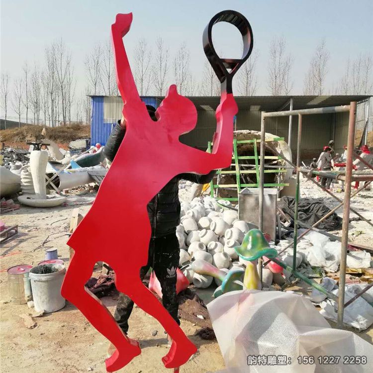 打羽毛球雕塑04 打羽毛球雕塑04