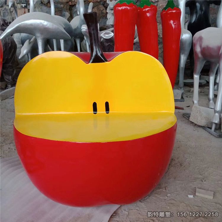創(chuàng)意水果坐凳，玻璃鋼水果座椅廠家