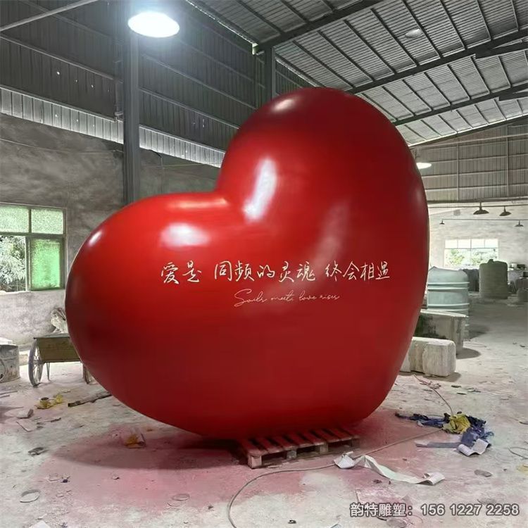大型不銹鋼愛(ài)心雕塑 愛(ài)情主題桃心造型擺件